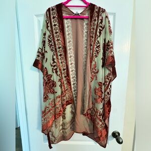 Beautiful Burnout Velvet Kimono